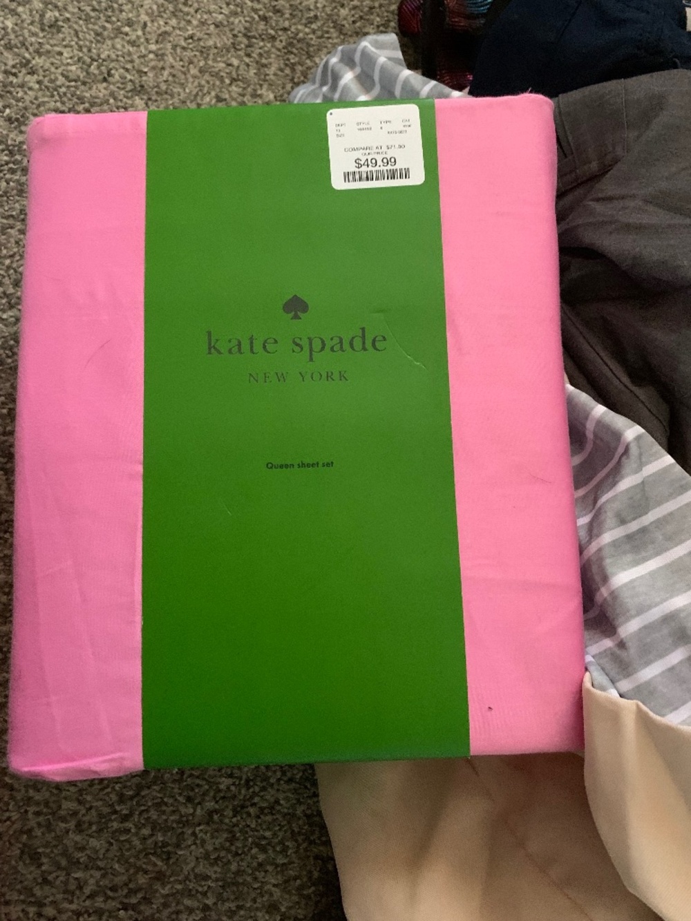 Kate Spade Queen sized hot pink sheet set